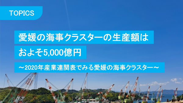 愛媛の海事クラスターの生産額はおよそ5,000億円
～2020年産業連関表でみる愛媛の海事クラスター～